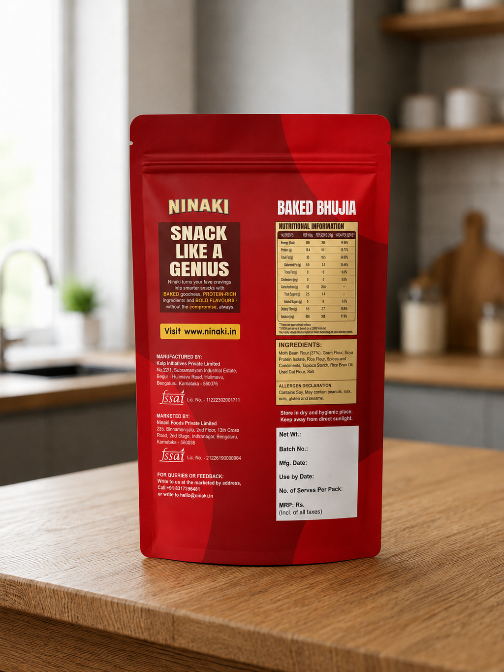 Ninaki Protein Baked Bhujia (195g)